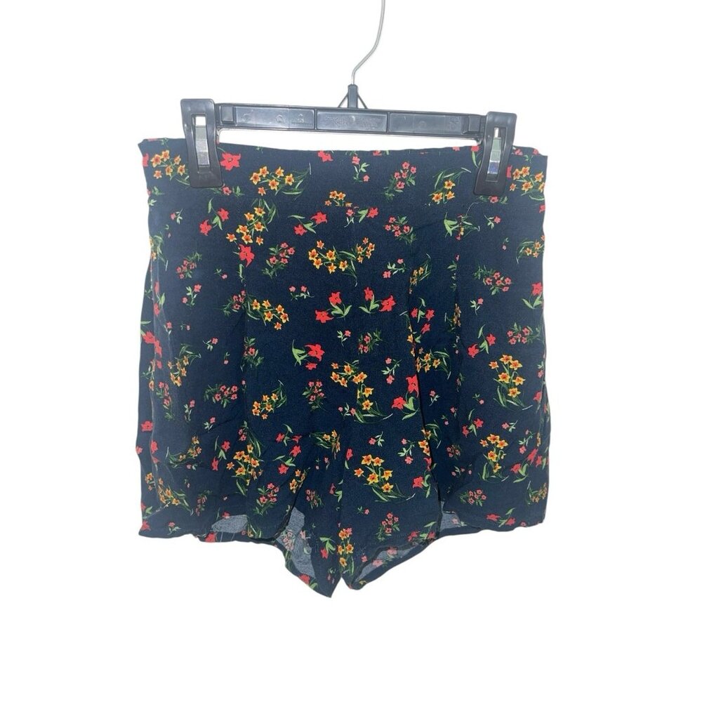 COTTON ON Women's Size 4 Navy Blue Floral Print Pull On Shorts